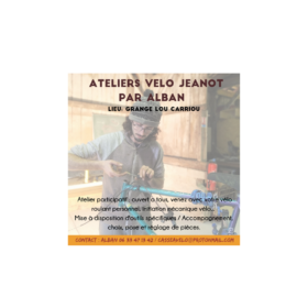 Atelier Vélo Jeanot avec Alban